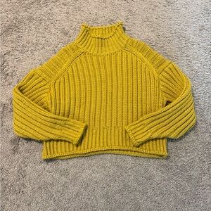 H&M Yellow Chunky Knit Sweater - Medium